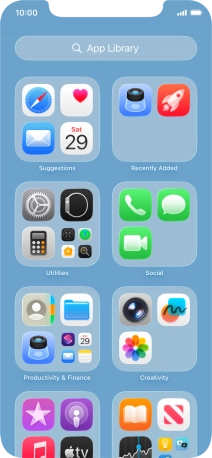Press the required app. Press the required app.