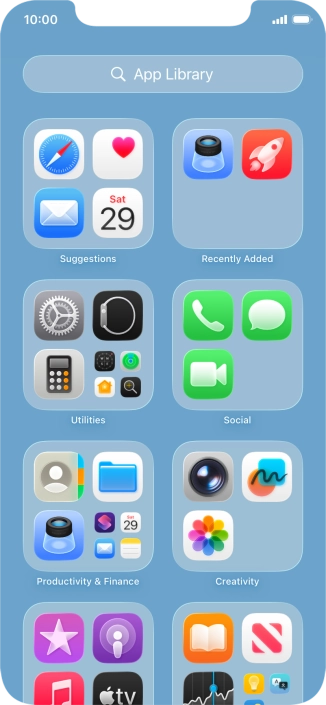 Press the required app. Press the required app.