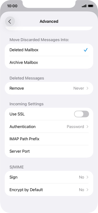 Press the indicator next to 