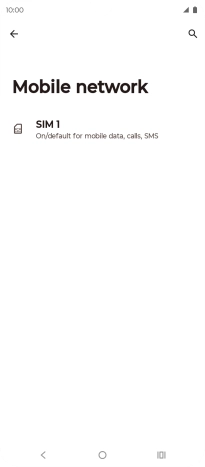 Press the name of the SIM.