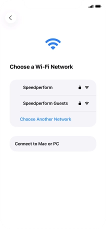 Press the required Wi-Fi network.