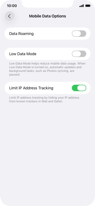 Press the indicator next to Press the indicator next to