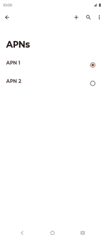 Press the field next to the data connection to activate it.