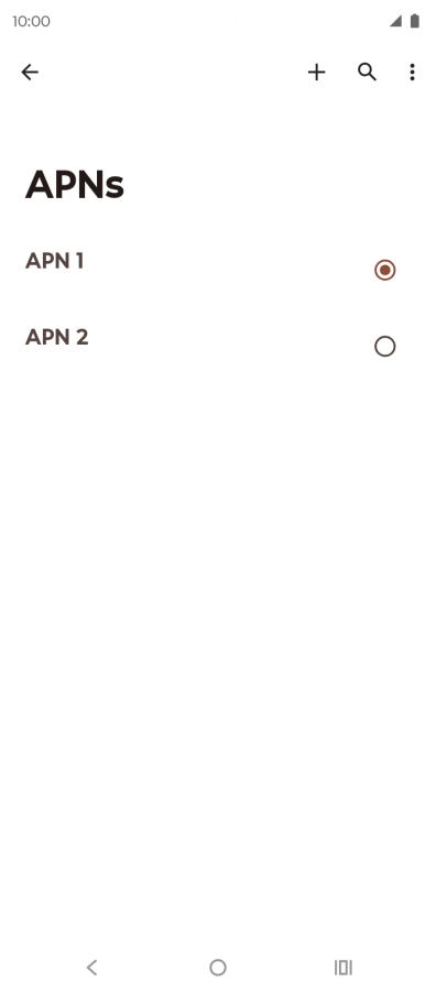 Press the field next to the data connection to activate it.