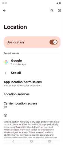 Press App location permissions.