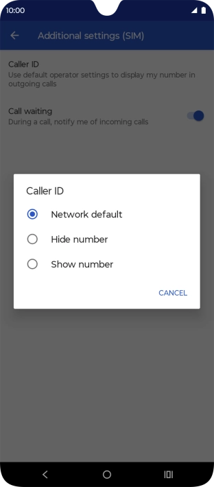 Press Show number to turn on caller identification.