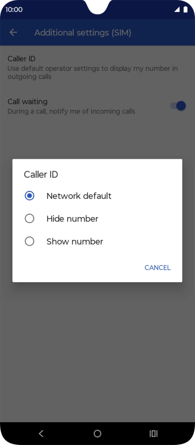Press Show number to turn on caller identification.