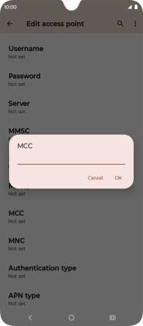 Key in 505 and press OK.