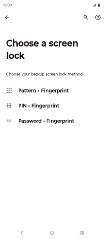 Press the required phone lock code and follow the instructions on the screen to create an additional phone lock code.