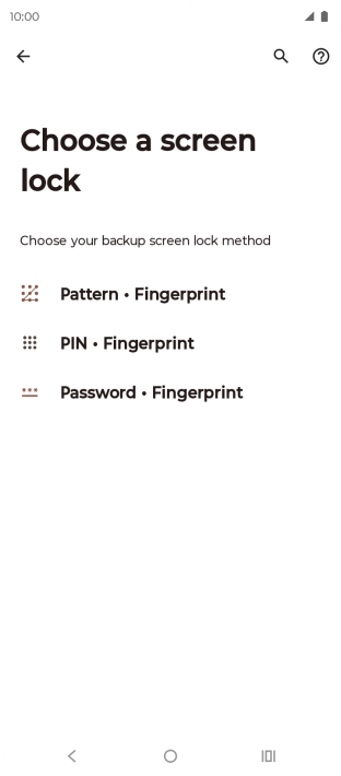 Press the required phone lock code and follow the instructions on the screen to create an additional phone lock code.