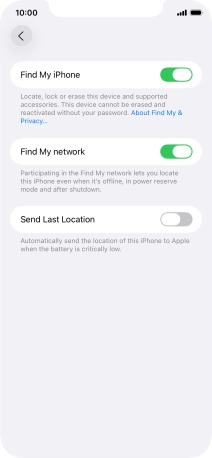 Press the indicator next to 