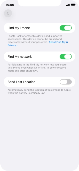 Press the indicator next to 
