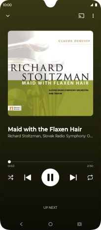 Press arrow right to go to the next audio file.