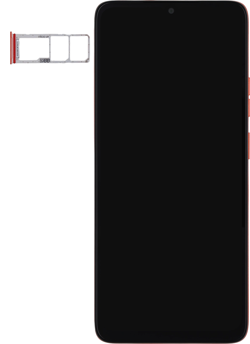 Turn your SIM as illustrated in the memory card holder and place it in the first SIM holder.