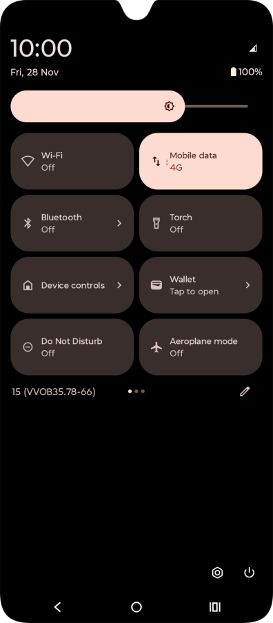 Press the settings icon.