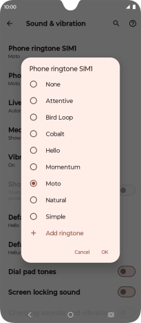 Press the required ring tones to hear them.