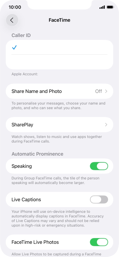 Press the required setting below Press the required setting below