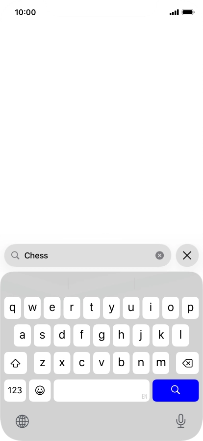 Press the search icon. Press the search icon.
