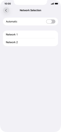 If you turn off the function, press the required network.