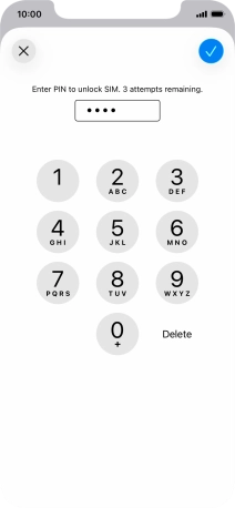 Key in your PIN and press the confirm icon. Key in your PIN and press the confirm icon.