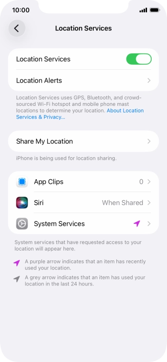 Press the required app. Press the required app.