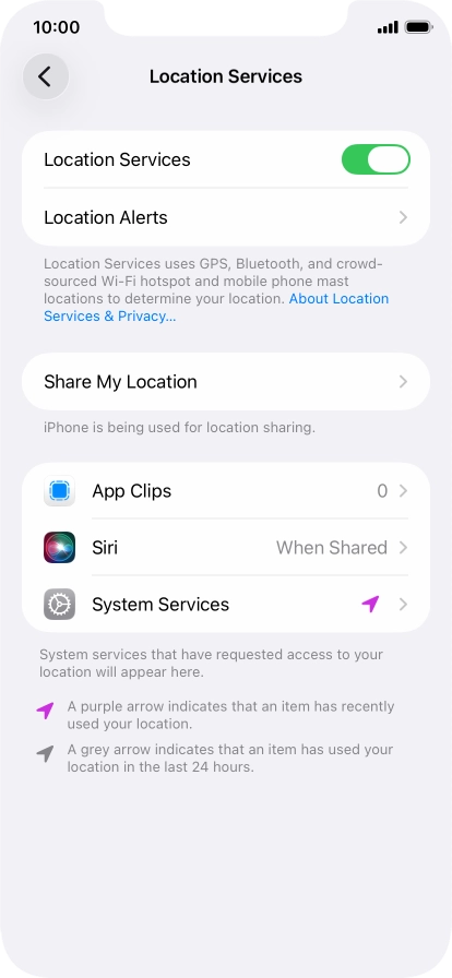 Press the required app. Press the required app.