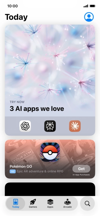 Press the search icon. Press the search icon.