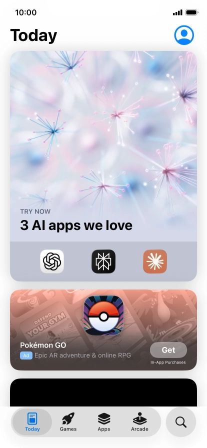 Press the search icon. Press the search icon.