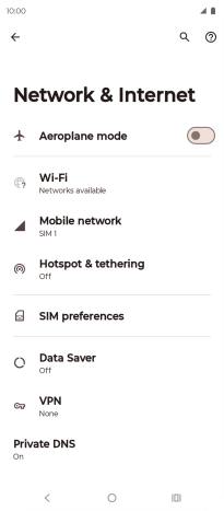 Press Mobile network.