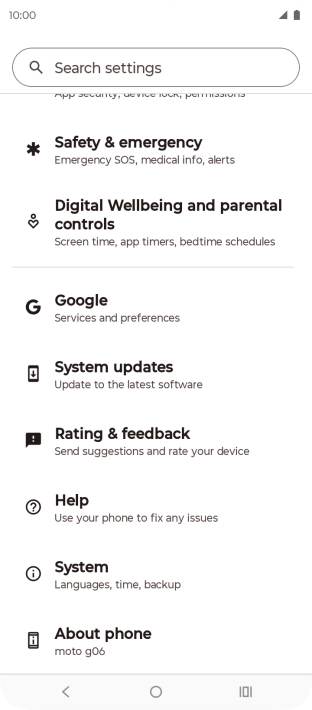 Press System updates.