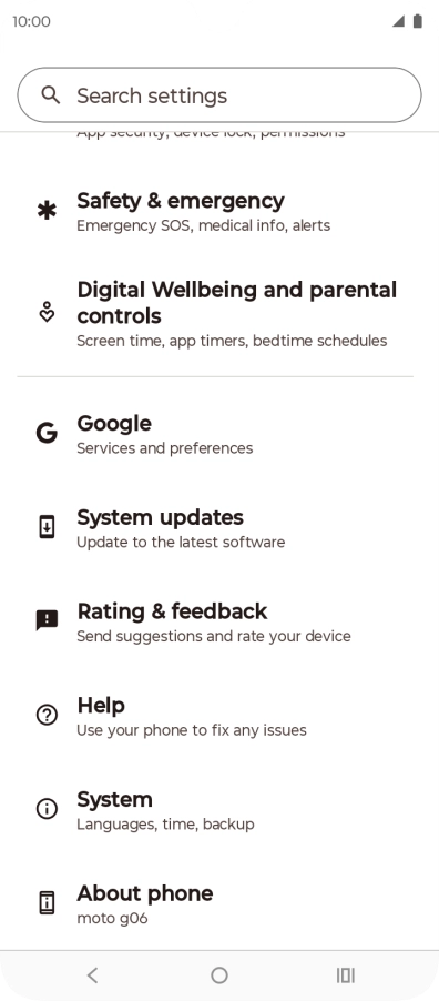 Press System updates.