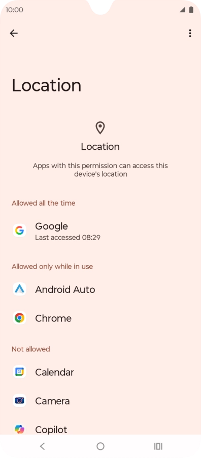 Press the required app.