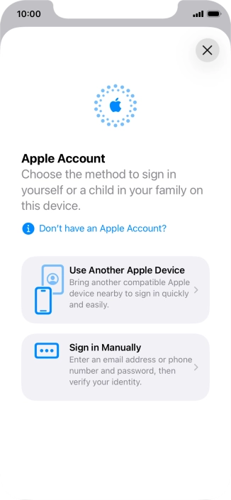 Press Sign in Manually. Press Sign in Manually.