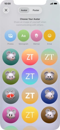 Press the required category and follow the instructions on the screen to select and save the required picture to your Contact Poster. Press the required category and follow the instructions on the screen to select and save the required picture to your Contact Poster.