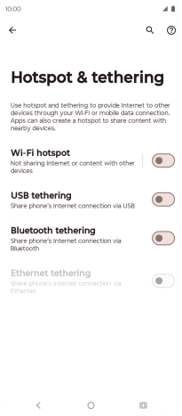 Press Wi-Fi hotspot.