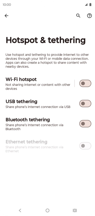Press Wi-Fi hotspot.
