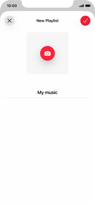 Press the confirm icon.