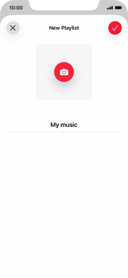 Press the confirm icon.