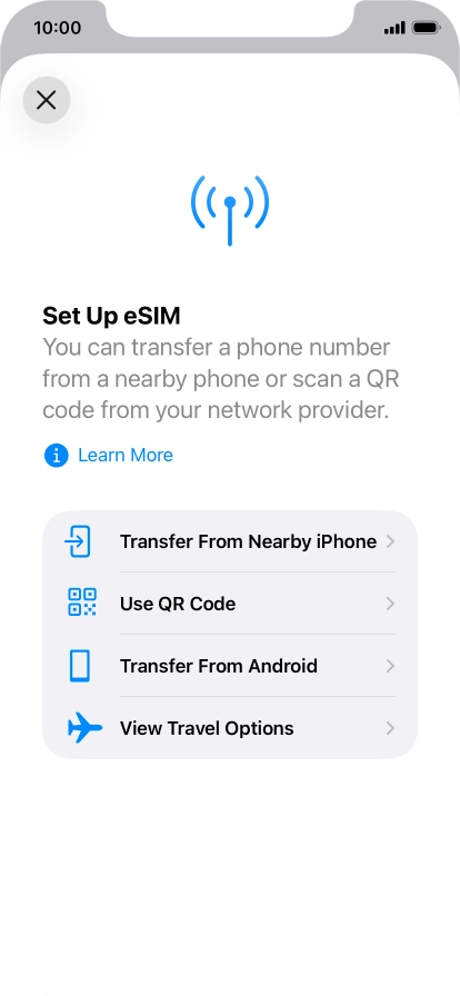 Press Use QR Code. Press Use QR Code.