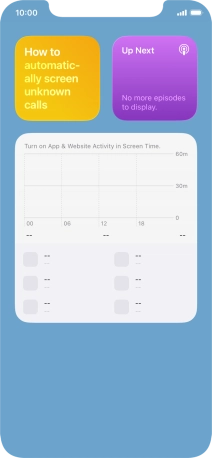 Slide your finger up or down on the screen to see more widgets. Slide your finger up or down on the screen to see more widgets.