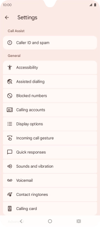 Press Calling accounts.