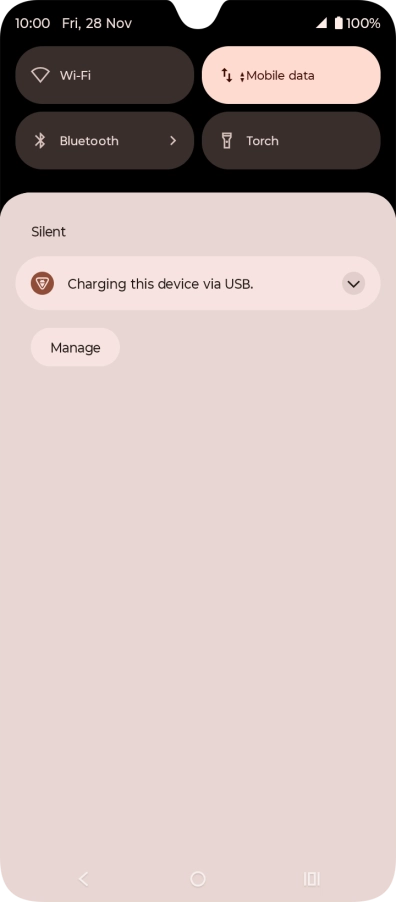Press the drop down list.