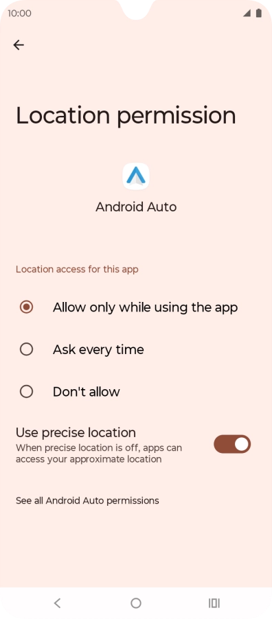 Press the required setting to turn the function on or off.