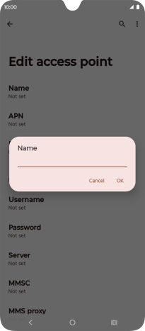 Key in Vodafone MMS and press OK.