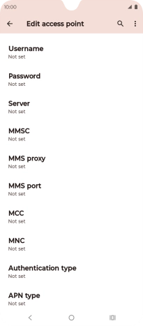 Press MMS proxy.