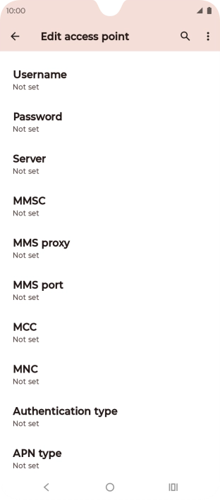 Press MMS proxy.