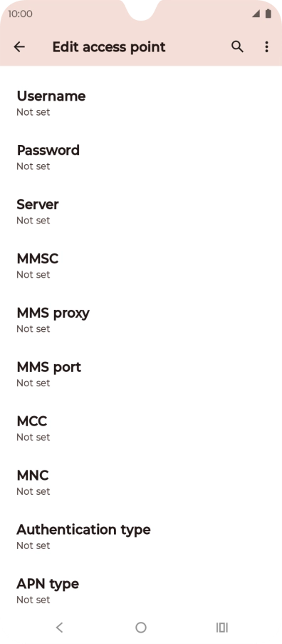 Press MMS proxy.