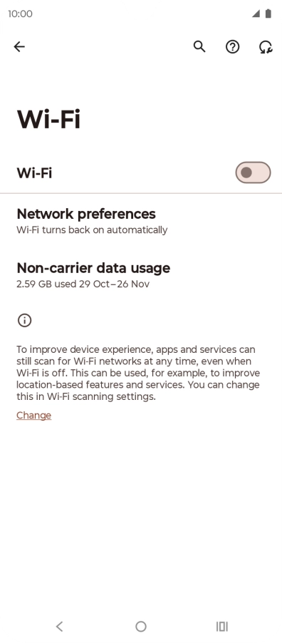 Press the indicator next to 