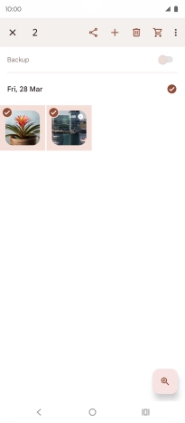 Press the share icon.