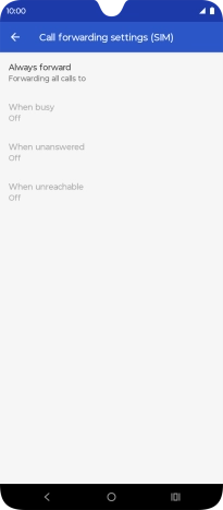 Press the required divert type.
